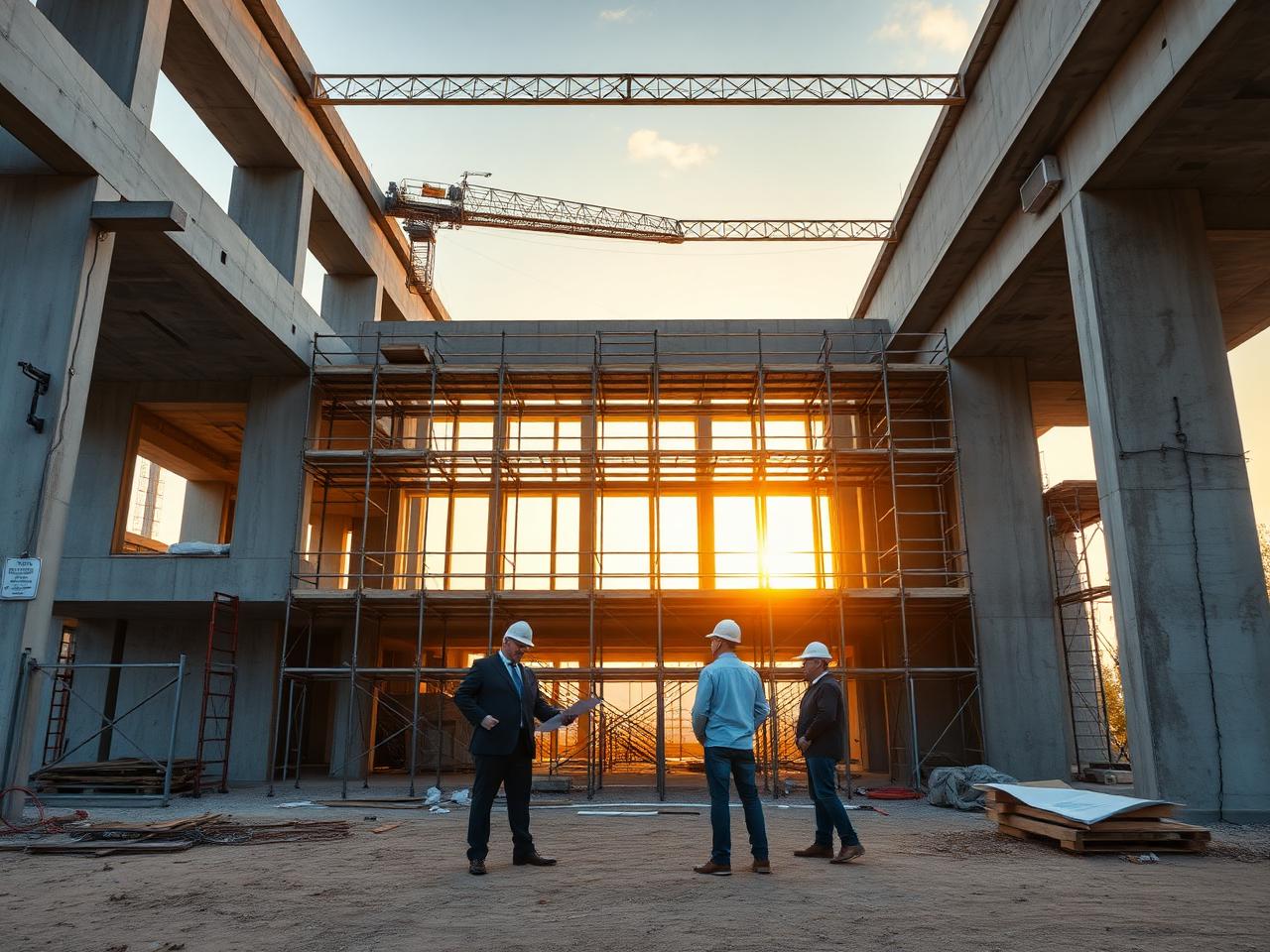 Execução da construção de residência de alto padrão